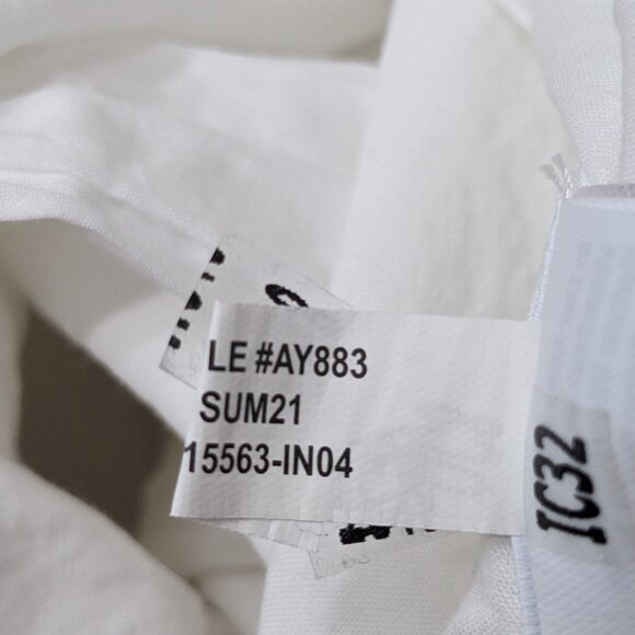 NWT J Crew S Dress White Smocked Puff-Sleeve Cotton Poplin Pockets A-Line AY883 - Picture 12 of 12